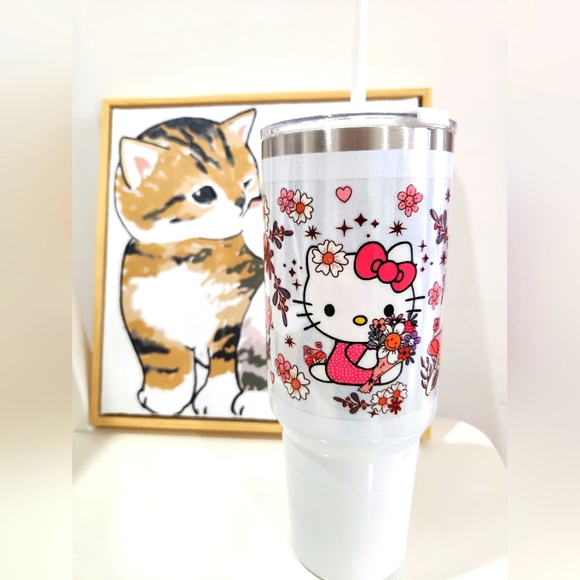 Hello Kitty Stainless Steel Insulated Tumbler with Lid and Straw💕 - Picture 1 of 2